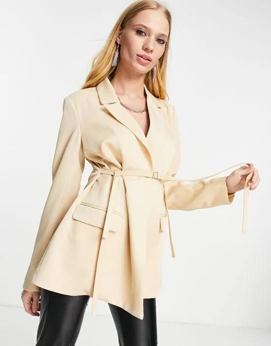 tailored blazer in yellow - part of a set