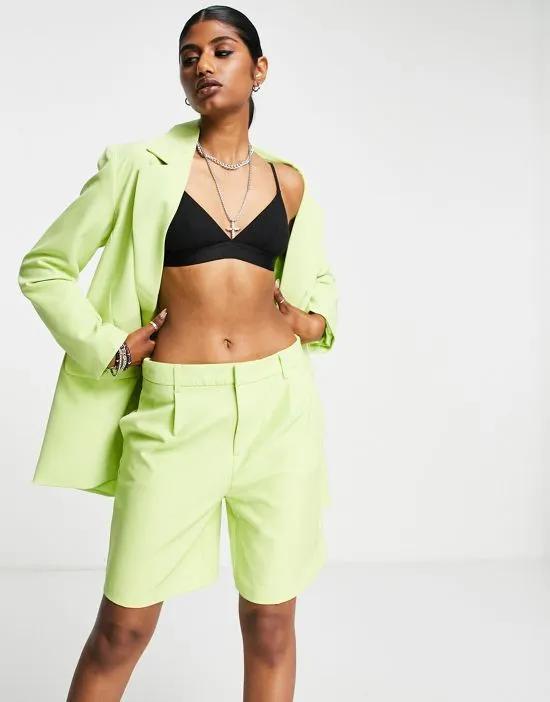 tailored city shorts in lime - part of a set