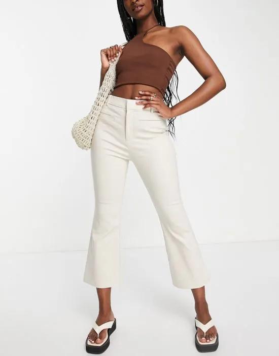 tailored kickflare pants in stone