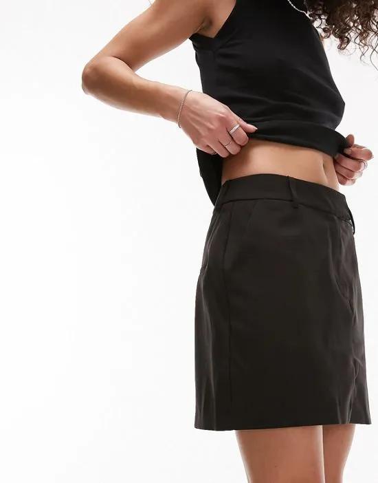 tailored mini skirt in black