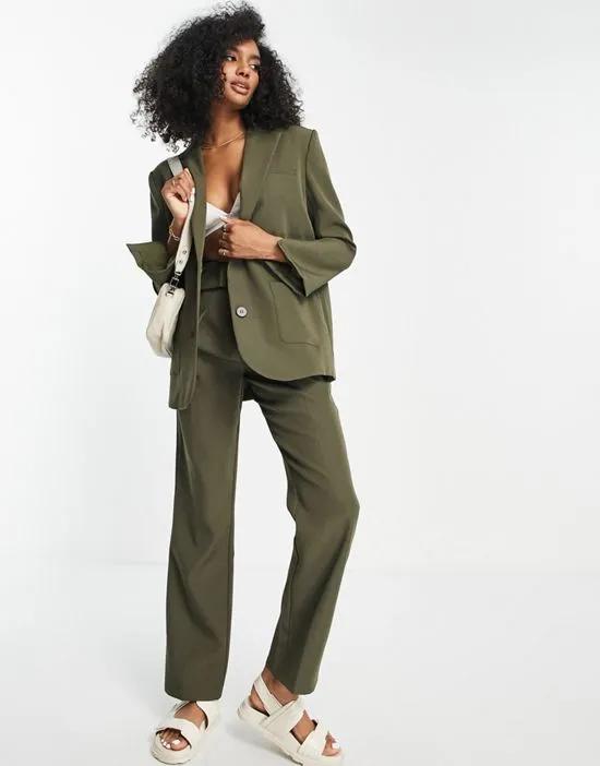 tailored pant in khaki - part of a set