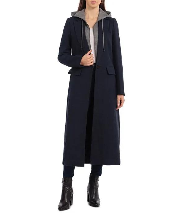 Tailored Twill Hooded Coat