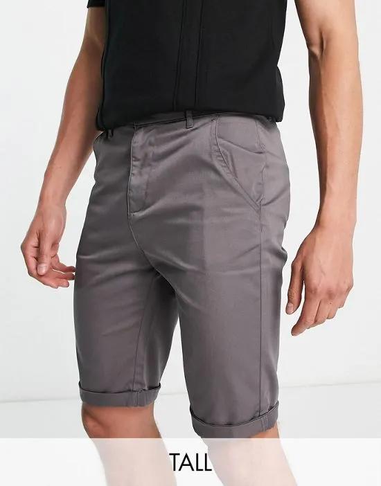 Tall chino shorts in charcoal