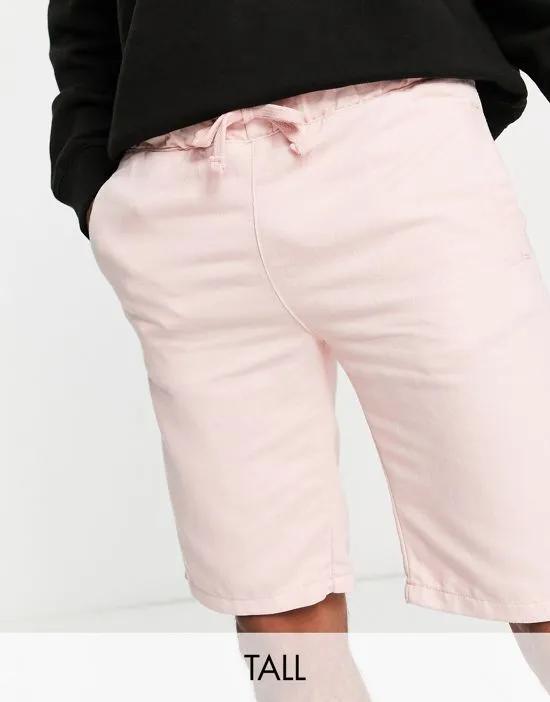 Tall cord shorts in pink