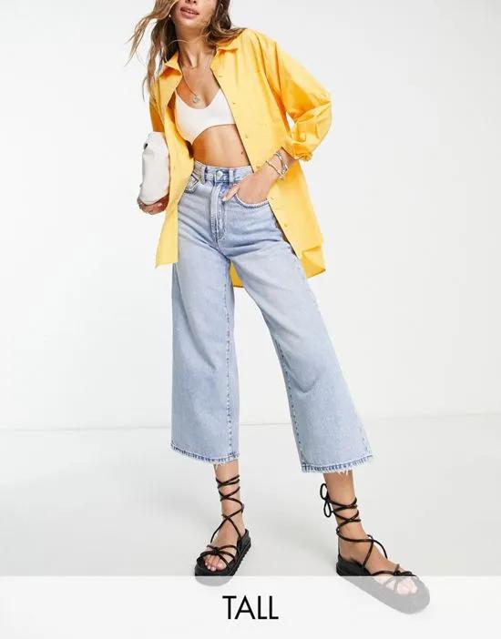 Tall cropped denim jean in light wash