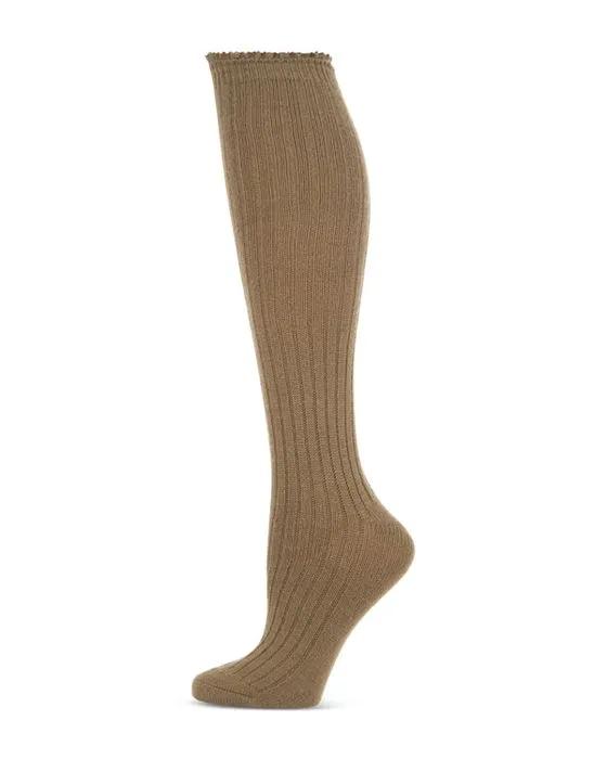 Tall Lace Ribbed Socks