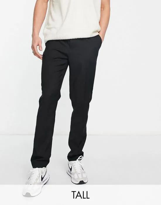 Tall pleated relaxed tapered suit pants