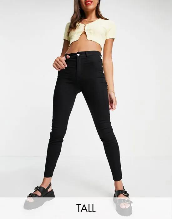 Tall skinny high waisted jeans in black