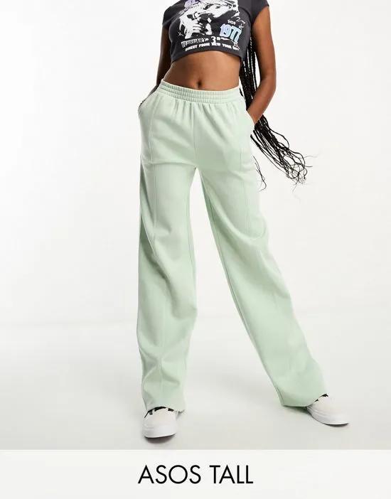 Tall straight leg sweatpants in aqua