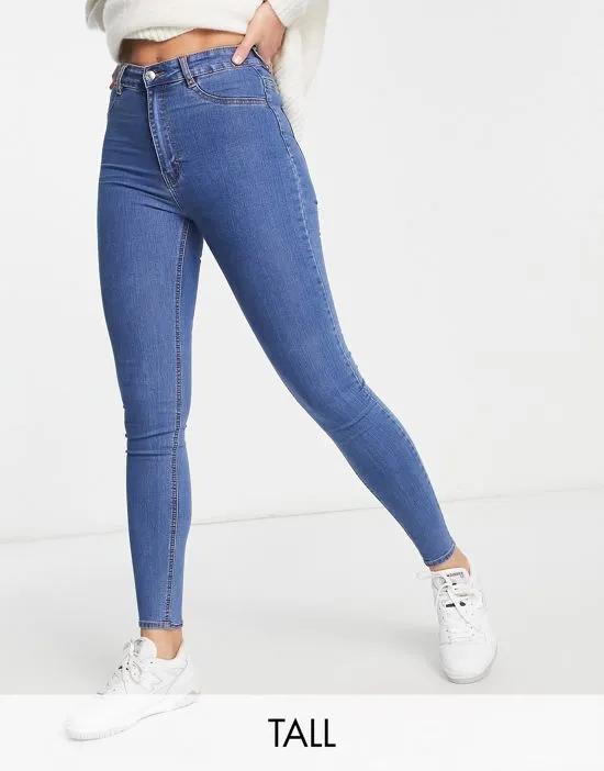 tall super skinny high waisted jeans in medium blue