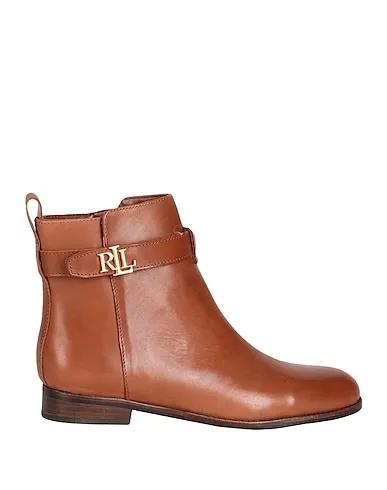 Tan Ankle boot BRIELE BURNISHED LEATHER BOOTIE
