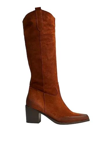 Tan Boots SPLIT LEATHER WESTERN HIGH BOOT
