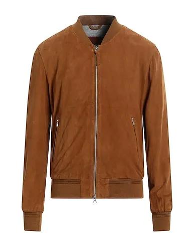Tan Knitted Bomber