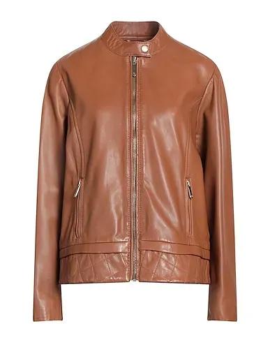 Tan Leather Biker jacket