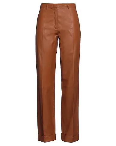 Tan Leather Casual pants