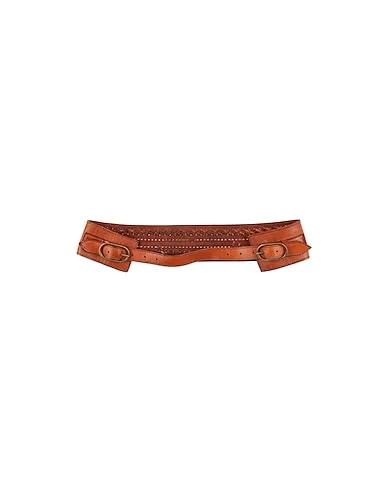 Tan Leather High-waist belt