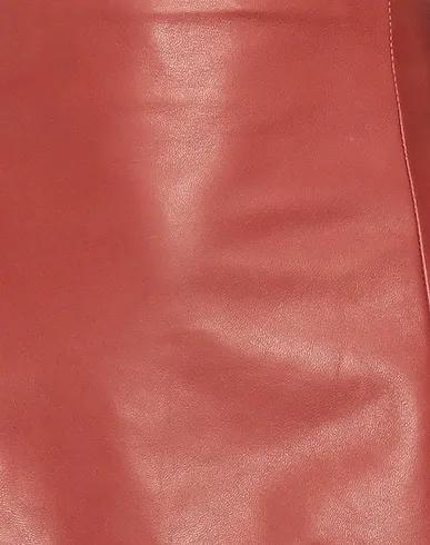 Tan Leather Midi skirt