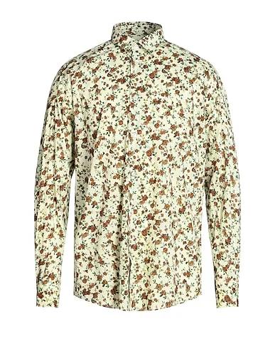 Tan Plain weave Patterned shirt PRINTED REGULAR SHIRT