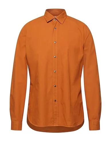 Tan Plain weave Solid color shirt