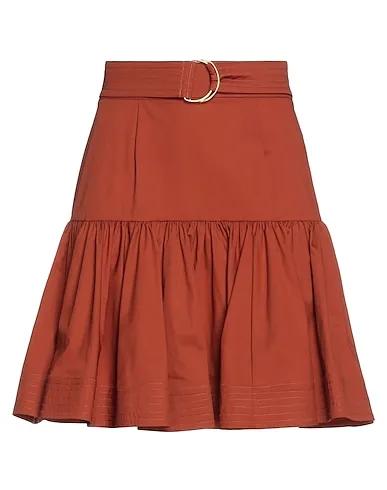 Tan Poplin Mini skirt