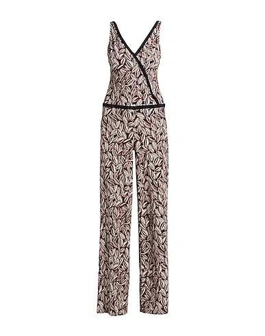 Tan Synthetic fabric Jumpsuit/one piece