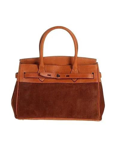 Tan Velvet Handbag