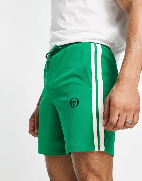 taped logo shorts in green