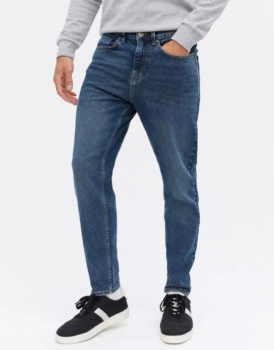 Tapered Jeans In Mid Blue