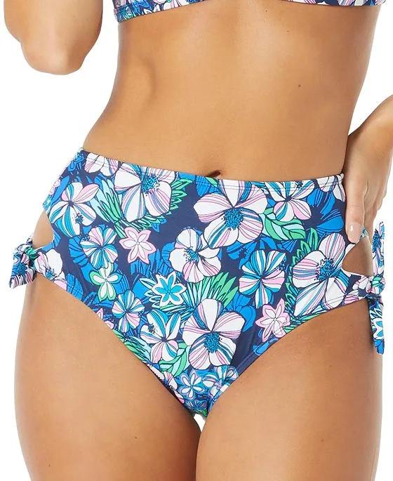 Tatum Floral-Print Tie Side High-Waist Bottoms, Created for Macy's