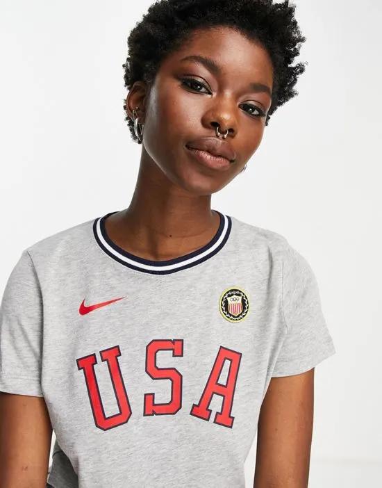 Team USA t-shirt in gray heather