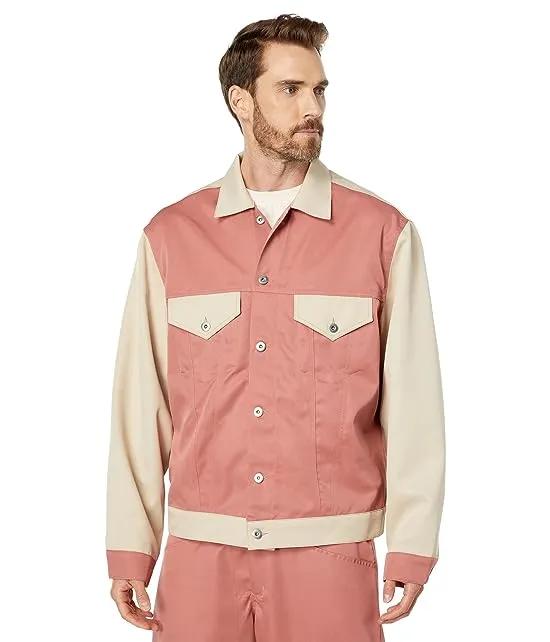 Technical Twill Buttoned Jacket