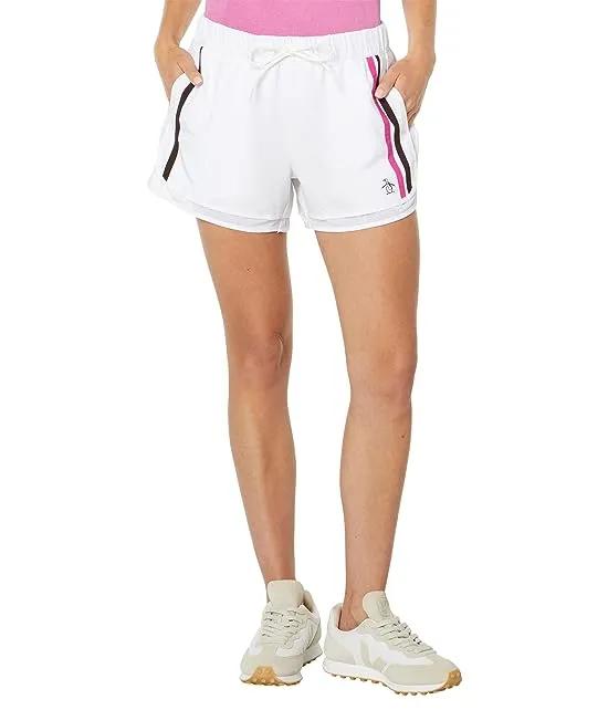 Tennis Shorts with Contrast Stripes