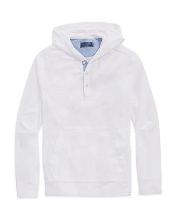 Terry Quarter Button Hoodie