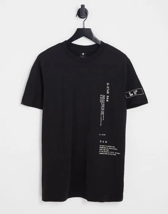 text logo t-shirt in black