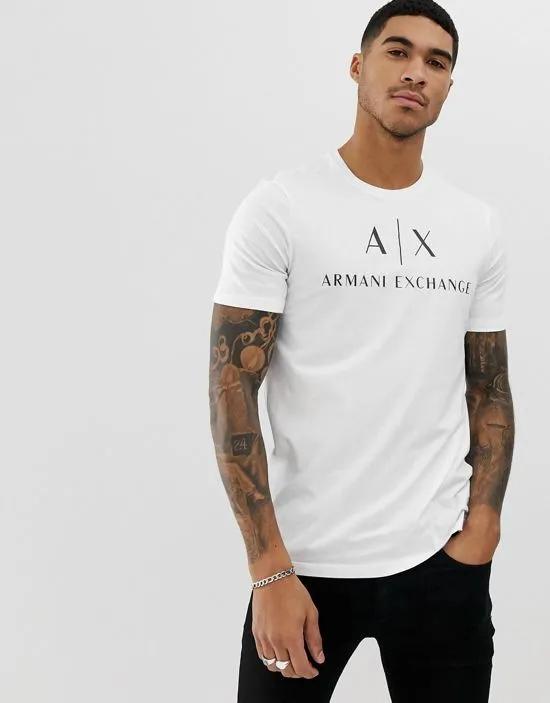 text logo t-shirt in white