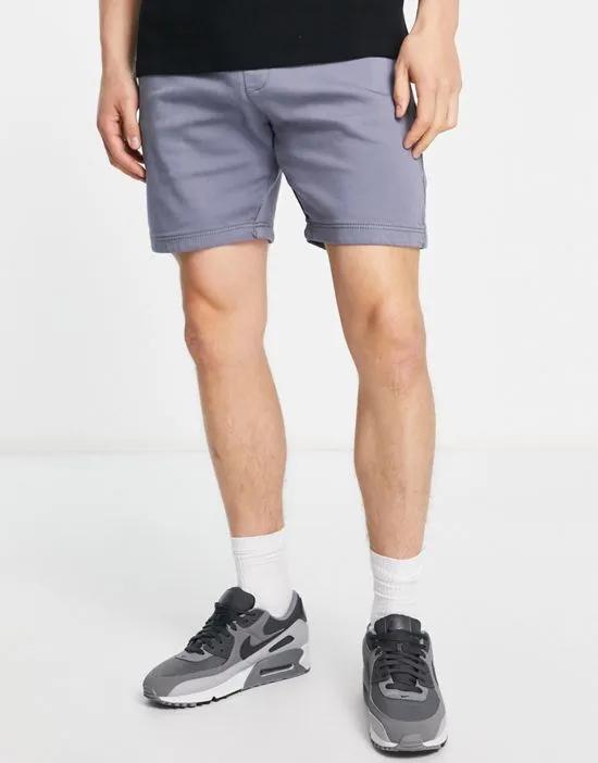textured jersey shorts in navy