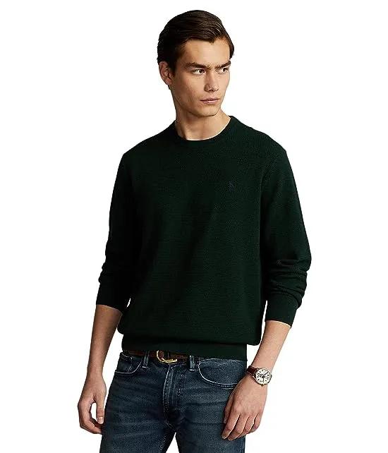 Textured-Knit Cotton Sweater