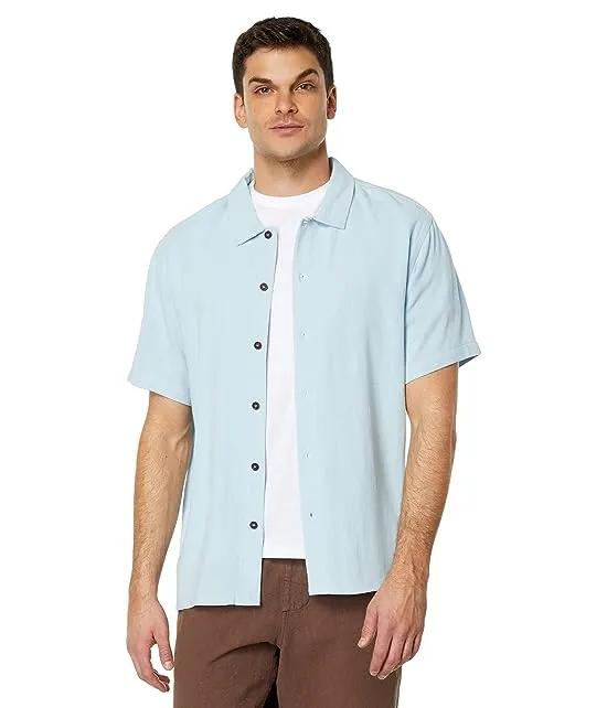 Textured Linen Short Sleeve Shirt
