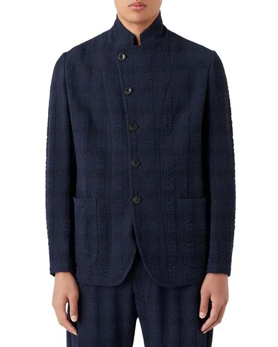 Textured Stripe Regular Fit Suit Jacket 