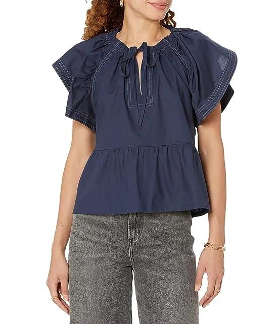 The Adelyn Flutter Sleeve Top
