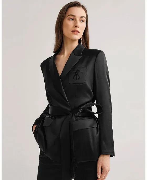 The Alpina Formal Silk Blazer for Women