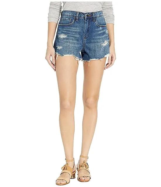 The Barrow High-Rise Distressed Shorts in After Shock