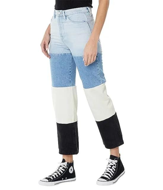 The Baxter Color-Block Straight Leg Jeans in Block Him