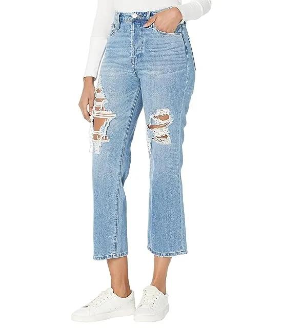 The Baxter Five-Pocket Straight Leg Jeans with Rips in Loosen Up