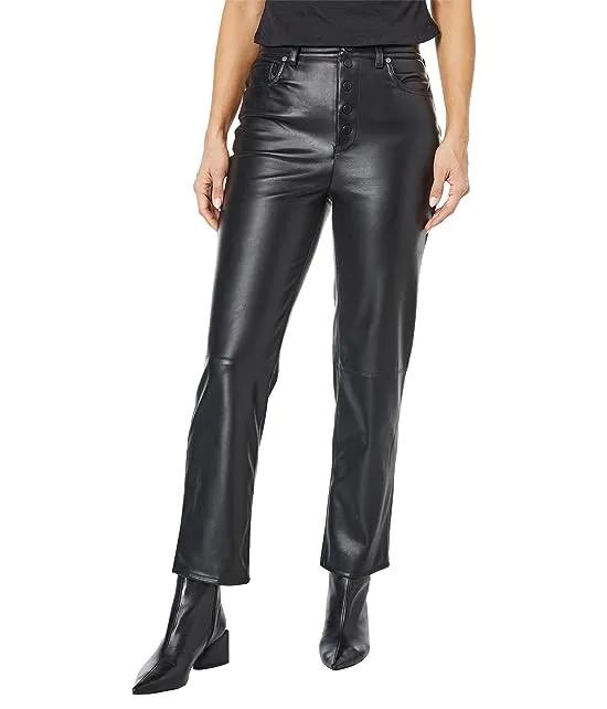 The Baxter Leather Straight Leg Pants in Nowhere Road