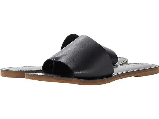 The Boardwalk Post Slide Sandal in Leather
