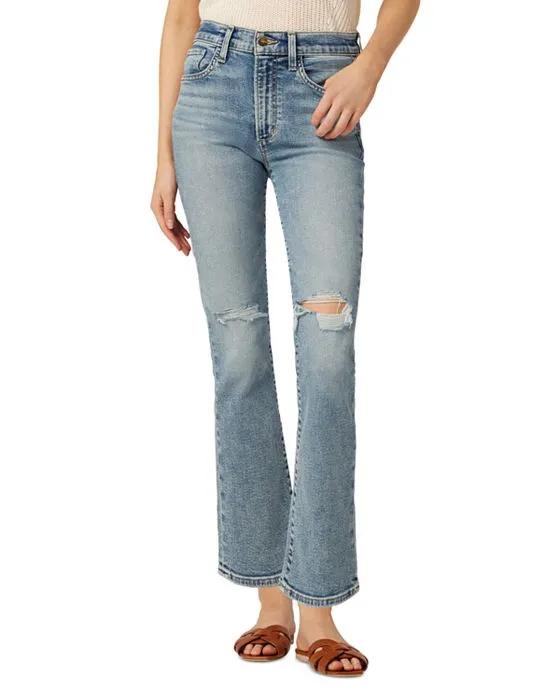 The Callie High Rise Cropped Flare Jeans in High Stand