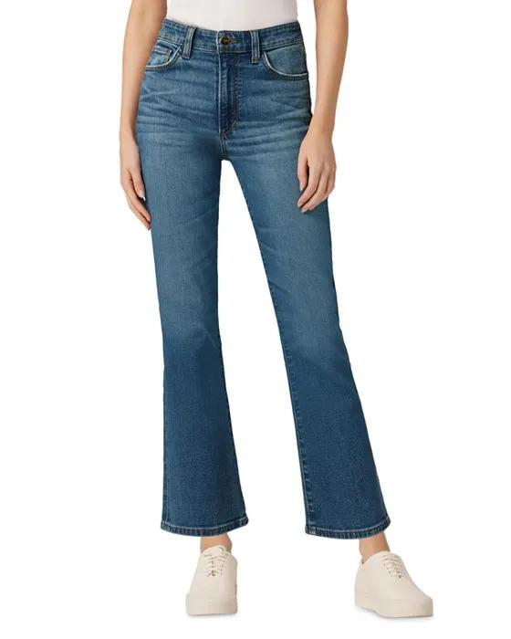 The Callie High Rise Cropped Flare Jeans in Work In Progress