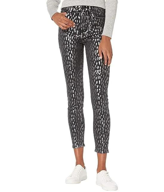 The High-Waist Skinny in Foil Snow Leopard