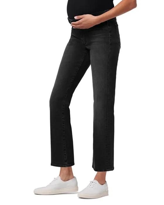 The Icon Mid Rise Crop Bootcut Maternity Jeans in Delphine